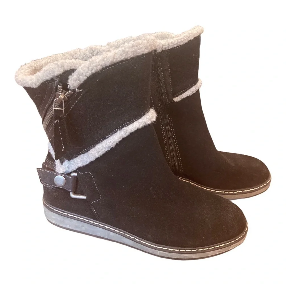 White Mountain sz 7 black suede Teague boots